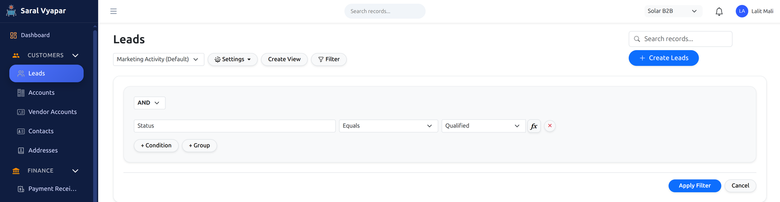 Applying Filters