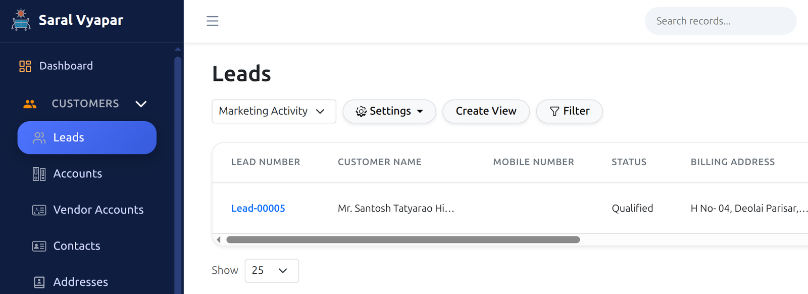 View Selection Dropdown